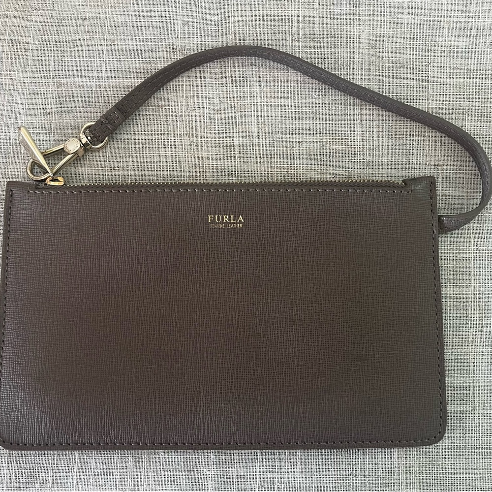 Furla Taupe Wristlet